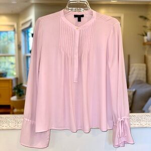 J. Crew Long Sleeve Flowy Pink Purple Blouse Top S